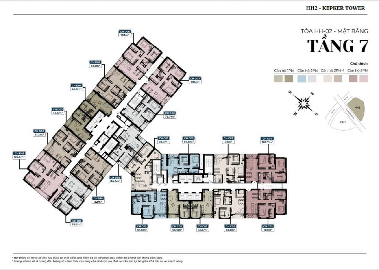 mặt bằng dự án kepler tower mỗ lao hà đông